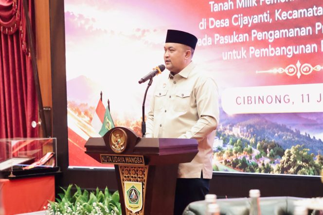 
					Rumah Susun Paspampres Segera Dibangun di Cijayanti, Rudy Susmanto Resmi Serahkan Lahan Hibah