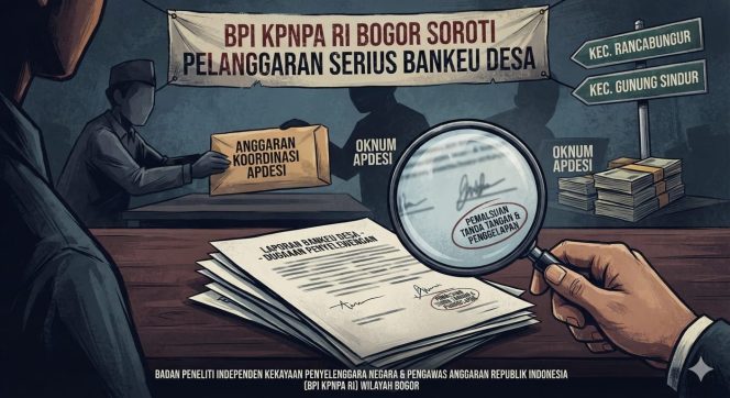 
					Bankeu Desa Kabupaten Bogor Disorot, BPI KPNPA RI Temukan Dugaan Pemalsuan Dokumen dan “Setoran Koordinasi”